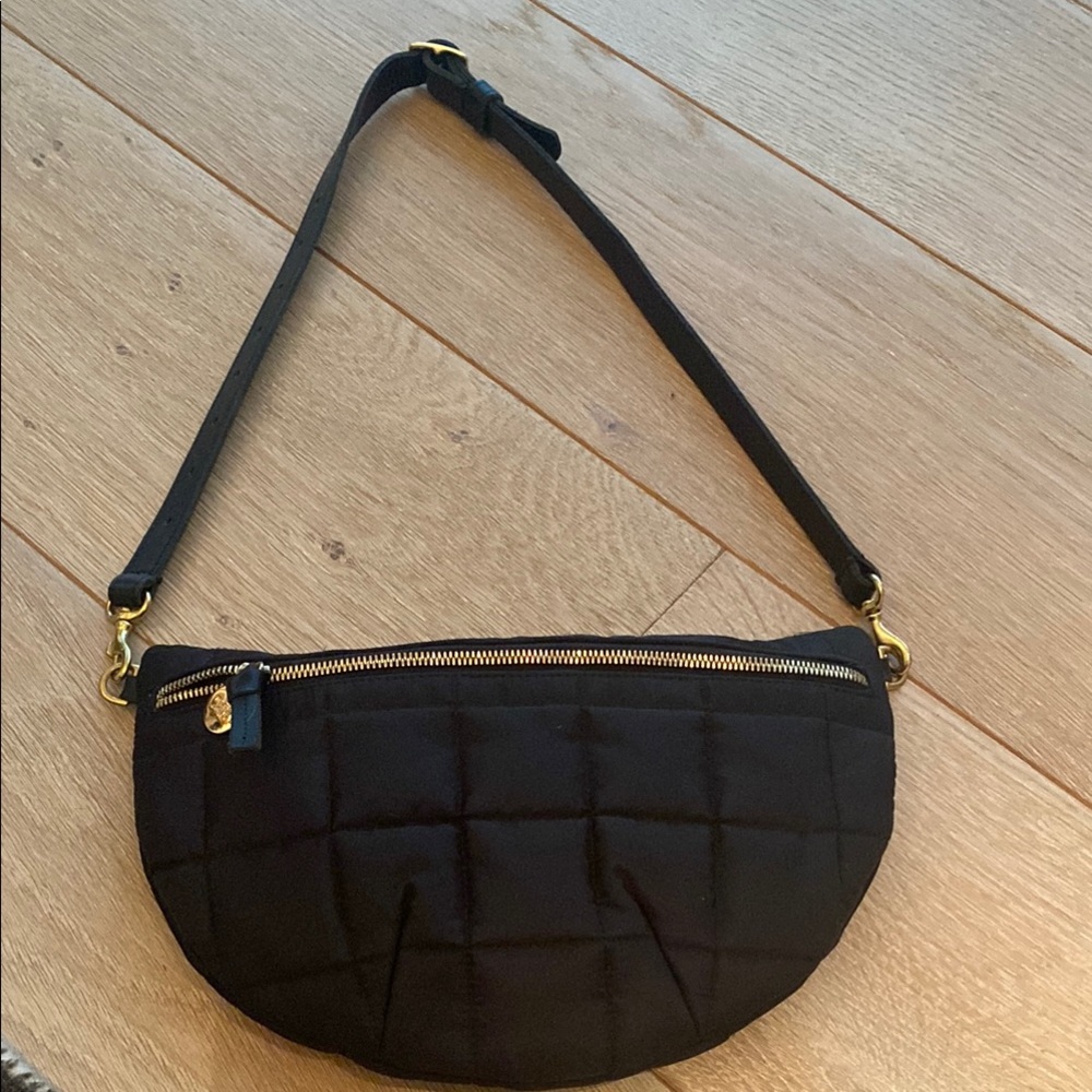 Clare V Black Quilted Crossbody Bag
